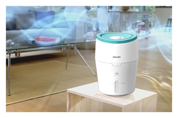 Philips Równomierne rozprowadzanie nawilżonego powietrza w pomieszczeniu