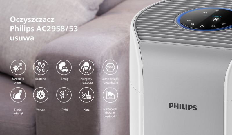 Philips Filtr NanoProtect HEPAusuwa cząsteczki 100x mniejsze niż standardowy filtr HEPA