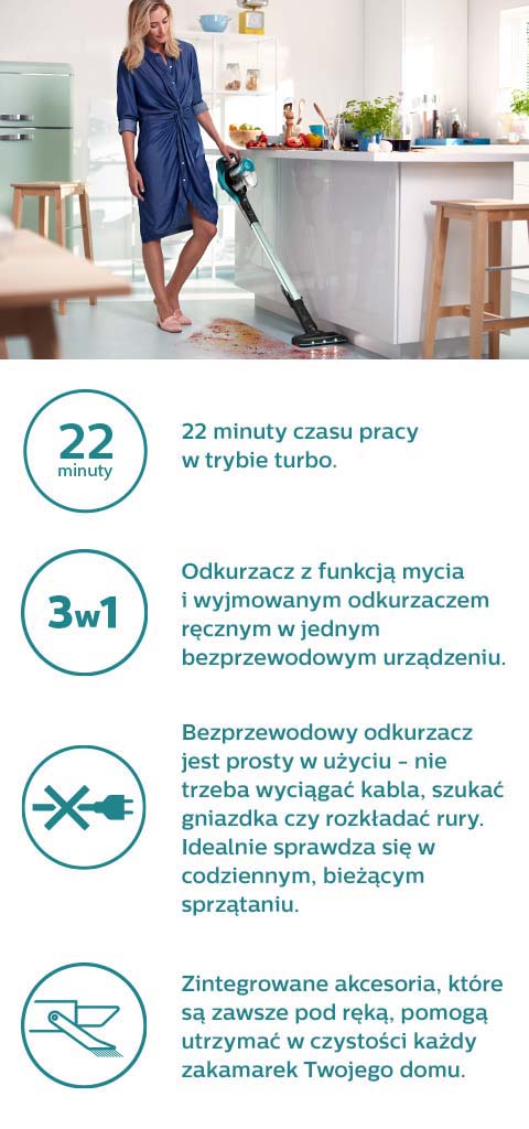 Philips Sprzątanie do czysta. Odkurzacz z funkcją mycia