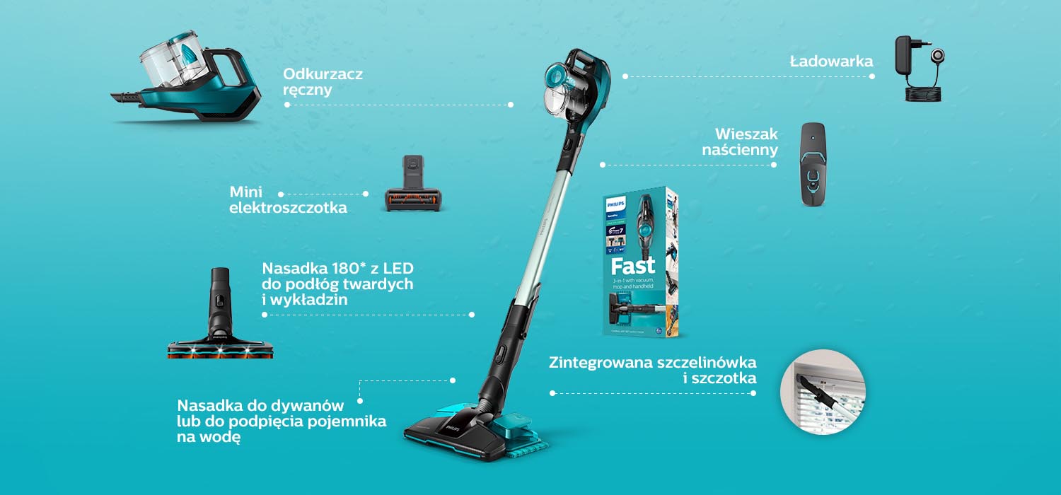 Sprawdź zawartość zestawu do odkurzacza Philips Aqua 5000
