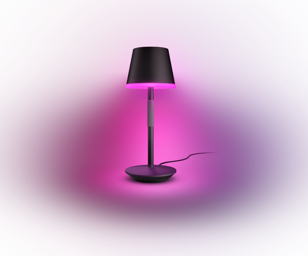 Philips Hue White and color ambiance Przenośna lampa stołowa Go (czarna)